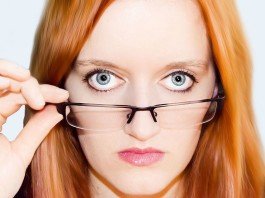 woman wearing optical glasses