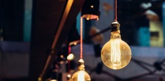 hanging light bulbs