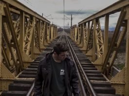 men on bridge